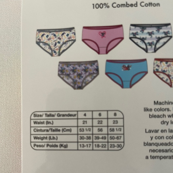 Disney Stitch 7 Girl's Brief - Size 6 - NEW. - Picture 3 of 4